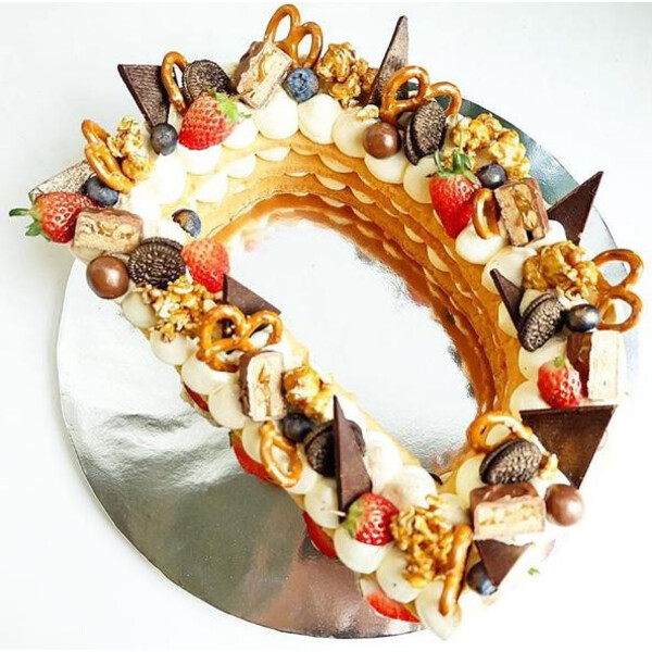 Chocolate Monogram Cookie | Customised Cookie Cake